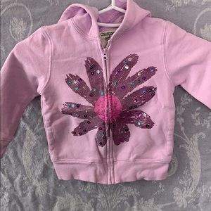 Osh Kosh zip up hoodies lavender and navy. Size 3t